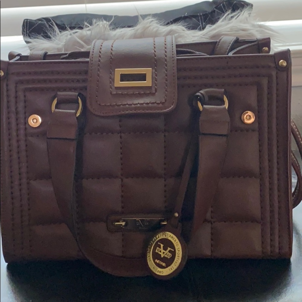 Brown leather Versace 19 69 purse